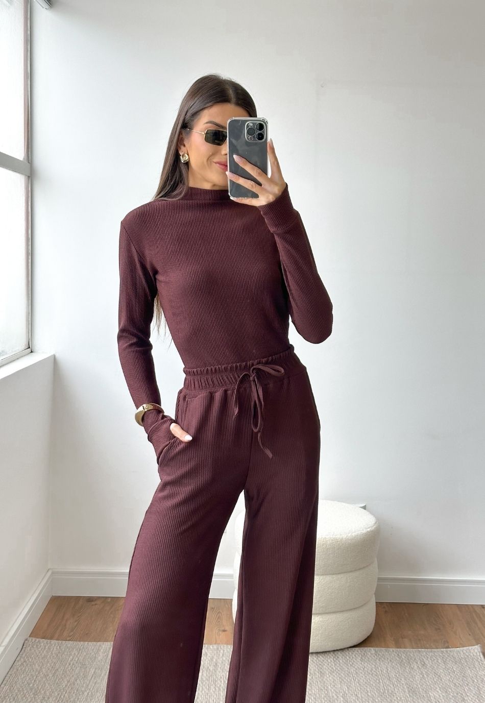 Conjunto Anarruga Comfy Inverno Café