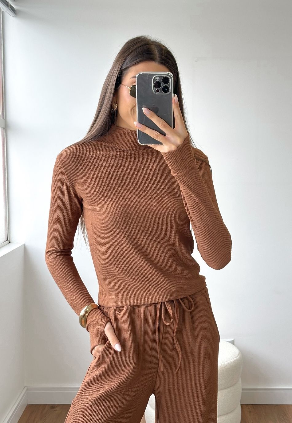 Conjunto Anarruga Comfy Inverno Marrom