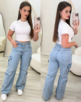 CALÇA WIDE LEG CARGO
