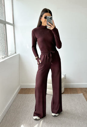 Conjunto Anarruga Comfy Inverno Café